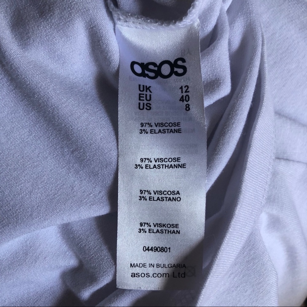 SOLD 🚨ASOS White Midi Body Con Dress - Picture 8 of 9